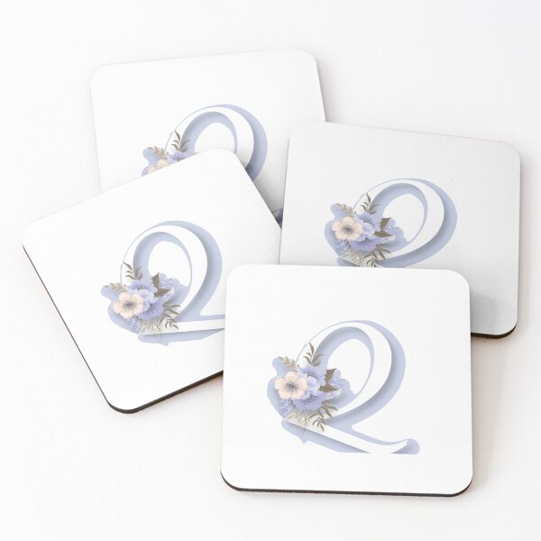 Item preview,  Floral Initial Capital Q Monogram Sticker  designed and sold by RosalieReeves.