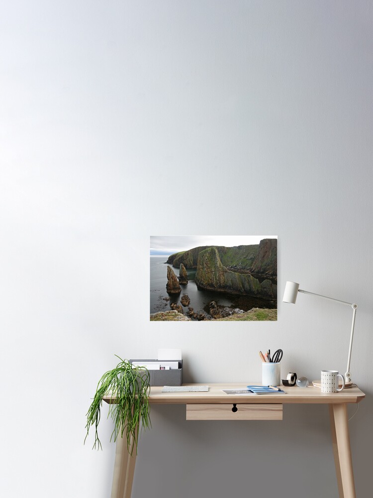 Thumbnail 2 of 3, Poster, Cliffs, Westerwick designed and sold by orcadia.