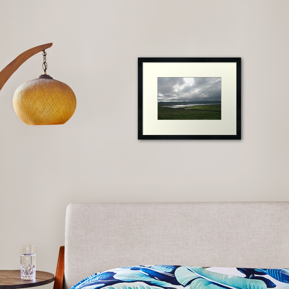 Light on the Land, Shetland Framed Art Print
