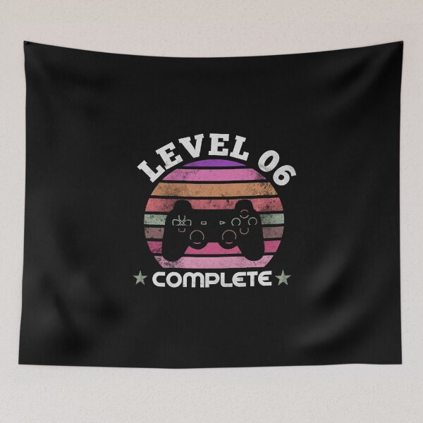 Item preview, Level 6 Complete 6th Birthday - Celebrate 6th Wedding Gift Video Gamer designed and sold by SaraDarwish.