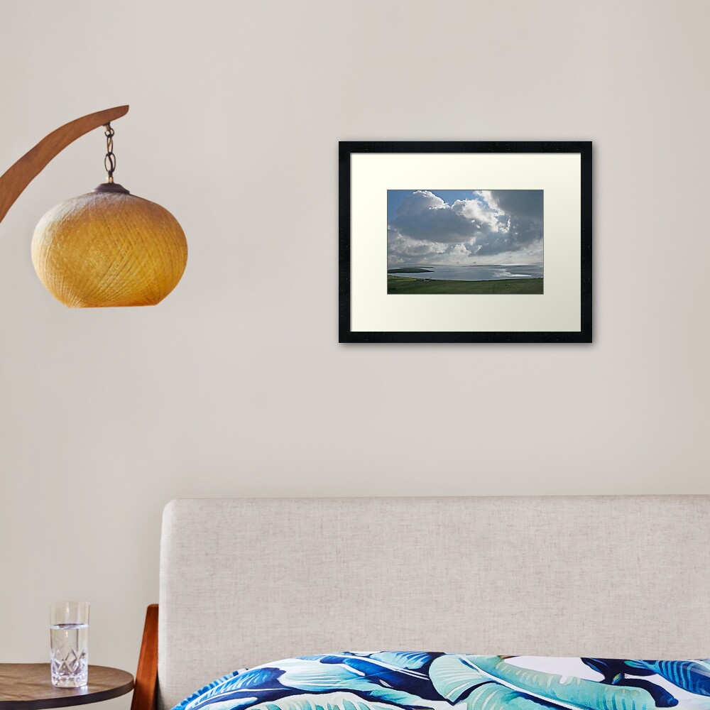 Clouds over Yell Sound Framed Art Print