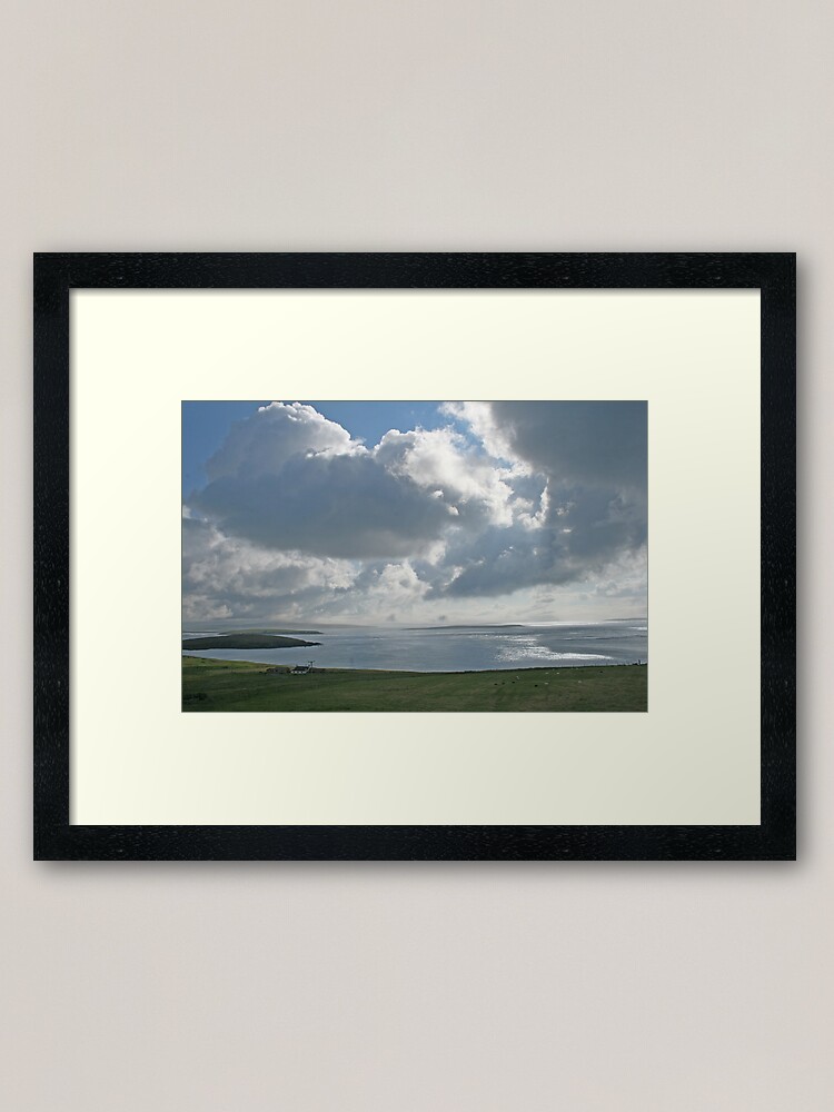 Alternate view of Clouds over Yell Sound Framed Art Print