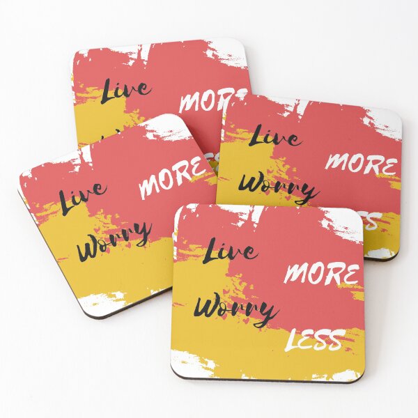 Item preview, Live More, Worry Less designed and sold by heartfeltarts93.