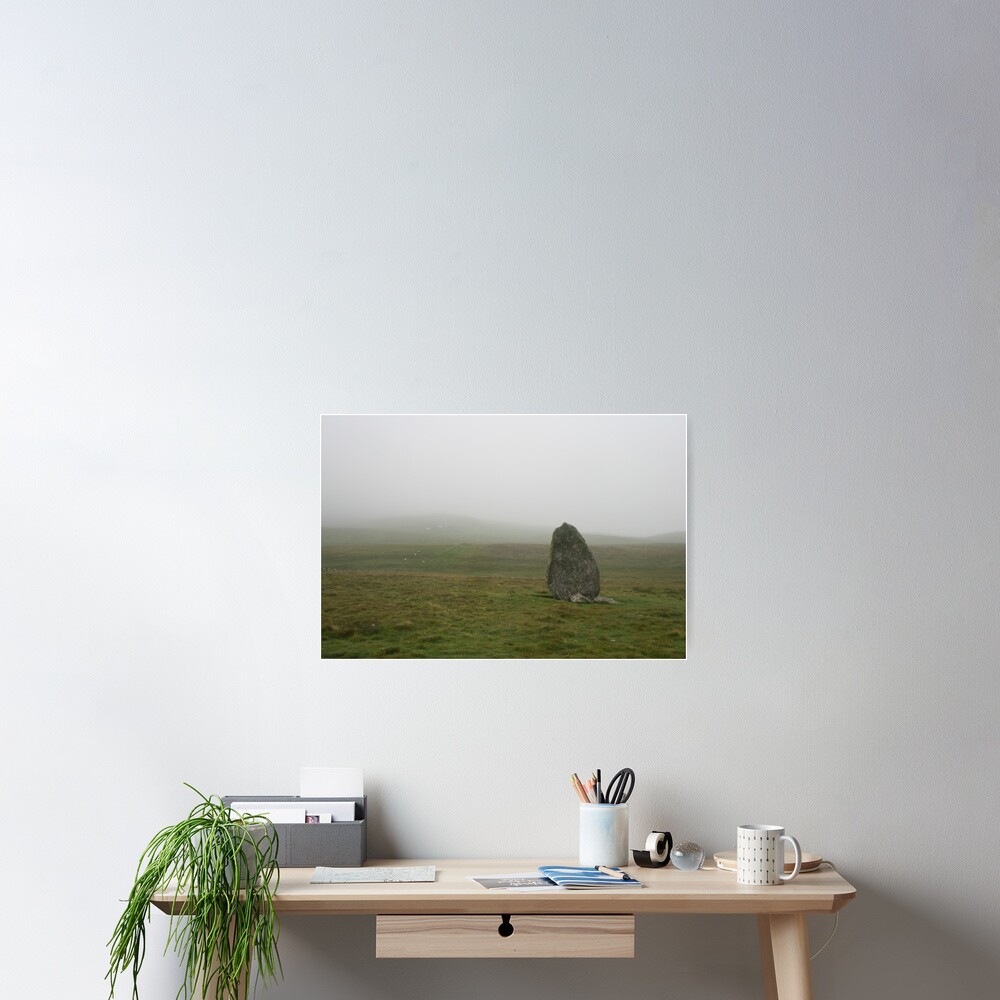 Standing stone, Unst Poster