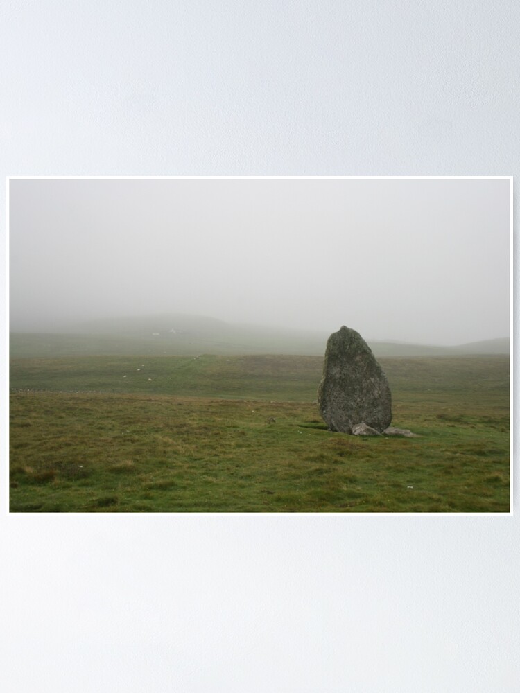 Alternate view of Standing stone, Unst Poster
