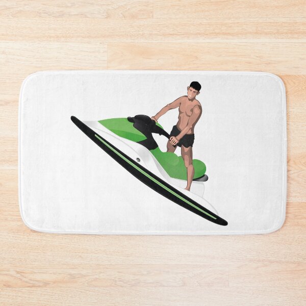 Item preview, young man on a green jet ski designed and sold by Magazin-Brenda.