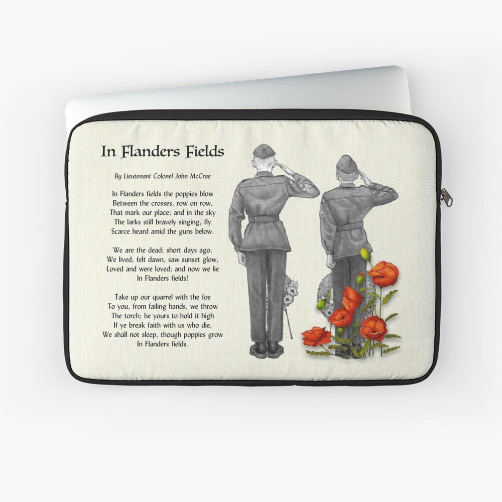 Printable Flanders Fields, Poem by John McCrae, Cadets Saluting, Pencil  Art, Poppies, World War One Poem, Remembrance Day, Veterans Day