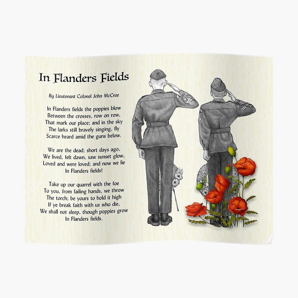 In Flanders Fields Poem Poster