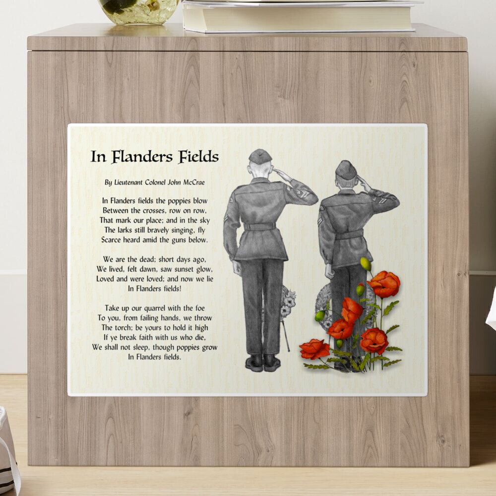 In Flanders Fields John Mccrae Remembrance Day Wall Art 