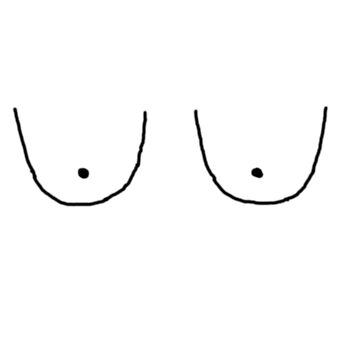 Sexy, Erotical Print Wiht Female Breast Of Different Types, Sizes And Forms  On A White Background. Female Breast Vector Pattern In Graphic Style  (hand-drawn). Creative Illustration Royalty Free SVG, Cliparts, Vectors, and
