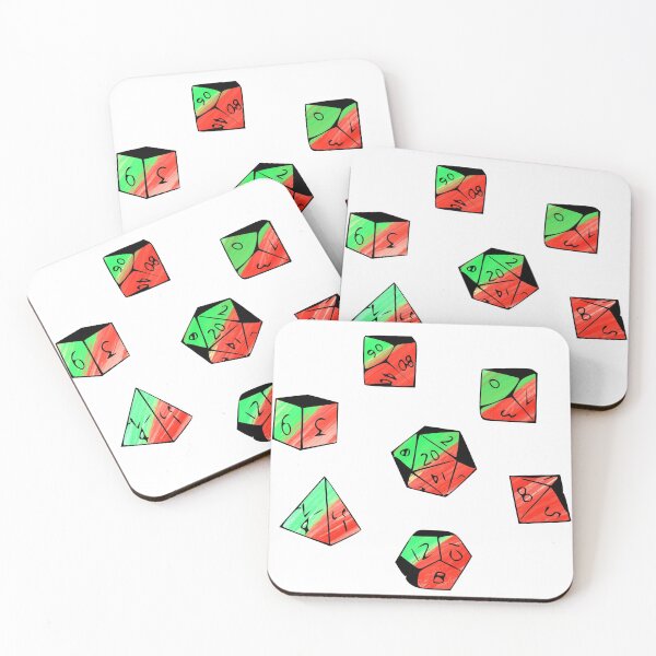 Item preview, Strawberry Watercolours Polyhedral RPG Dice designed and sold by Somniart.