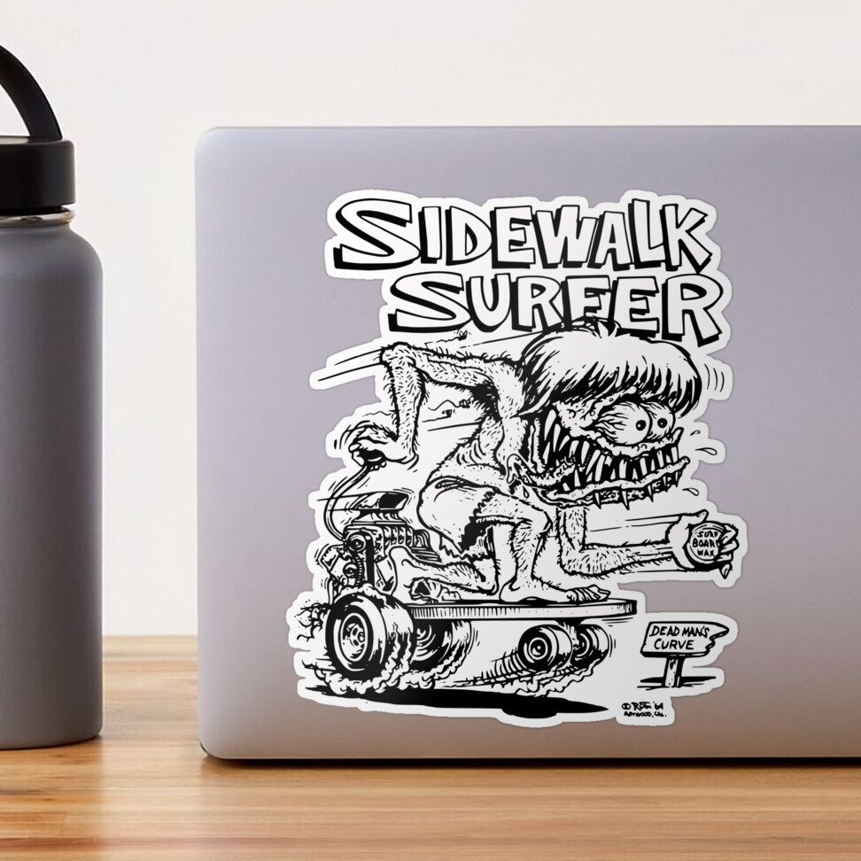 Sidewalk Surfer color Sticker by monsieurspot