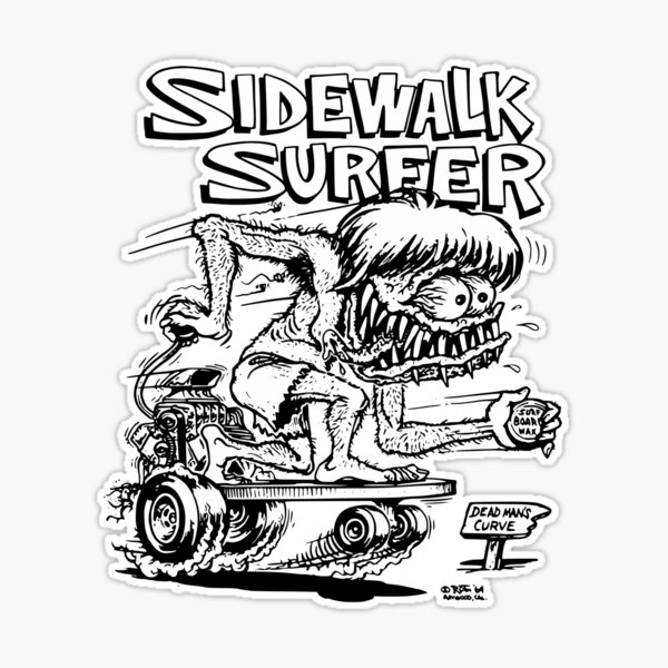 Copie de Sidewalk Surfer color Sticker by monsieurspot