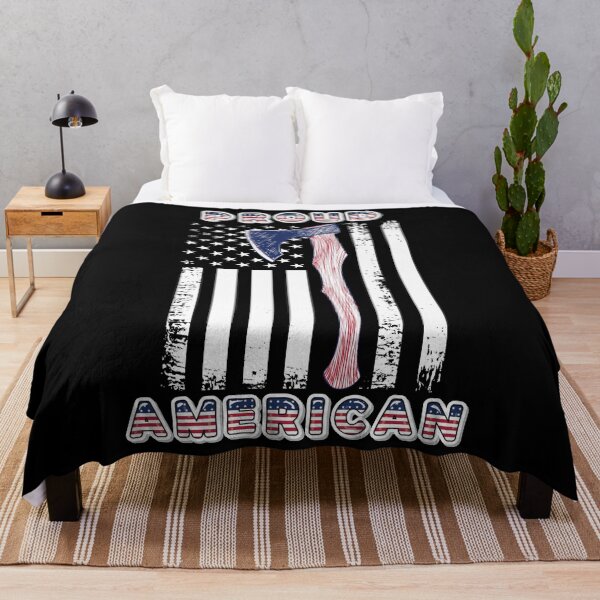 Item preview, Axe Throwing Vintage American Flag Proud American Dark designed and sold by funnierthanthou.
