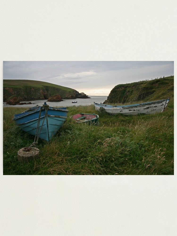 Alternate view of Boat nousts, Spiggie Photographic Print
