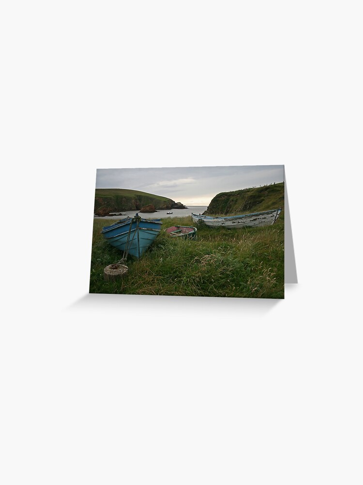 Thumbnail 1 of 2, Greeting Card, Boat nousts, Spiggie designed and sold by orcadia.