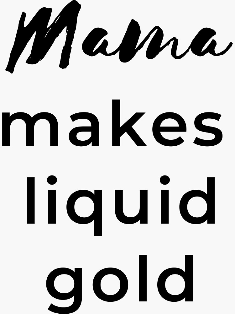 Thumbnail 3 of 3, Sticker, Mama Makes Liquid Gold v2 designed and sold by HappyHumanPacif.