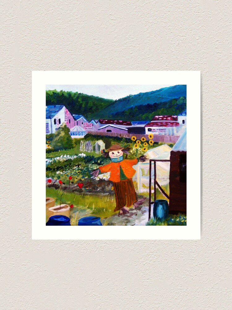 Alternate view of At the bottom of the allotment Art Print