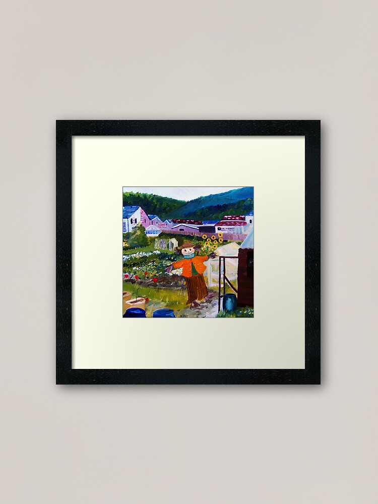 Alternate view of At the bottom of the allotment Framed Art Print