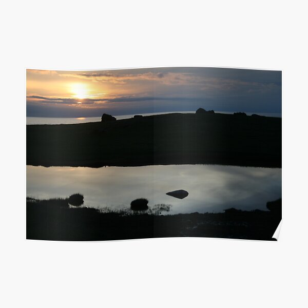 Eshaness sunset Poster