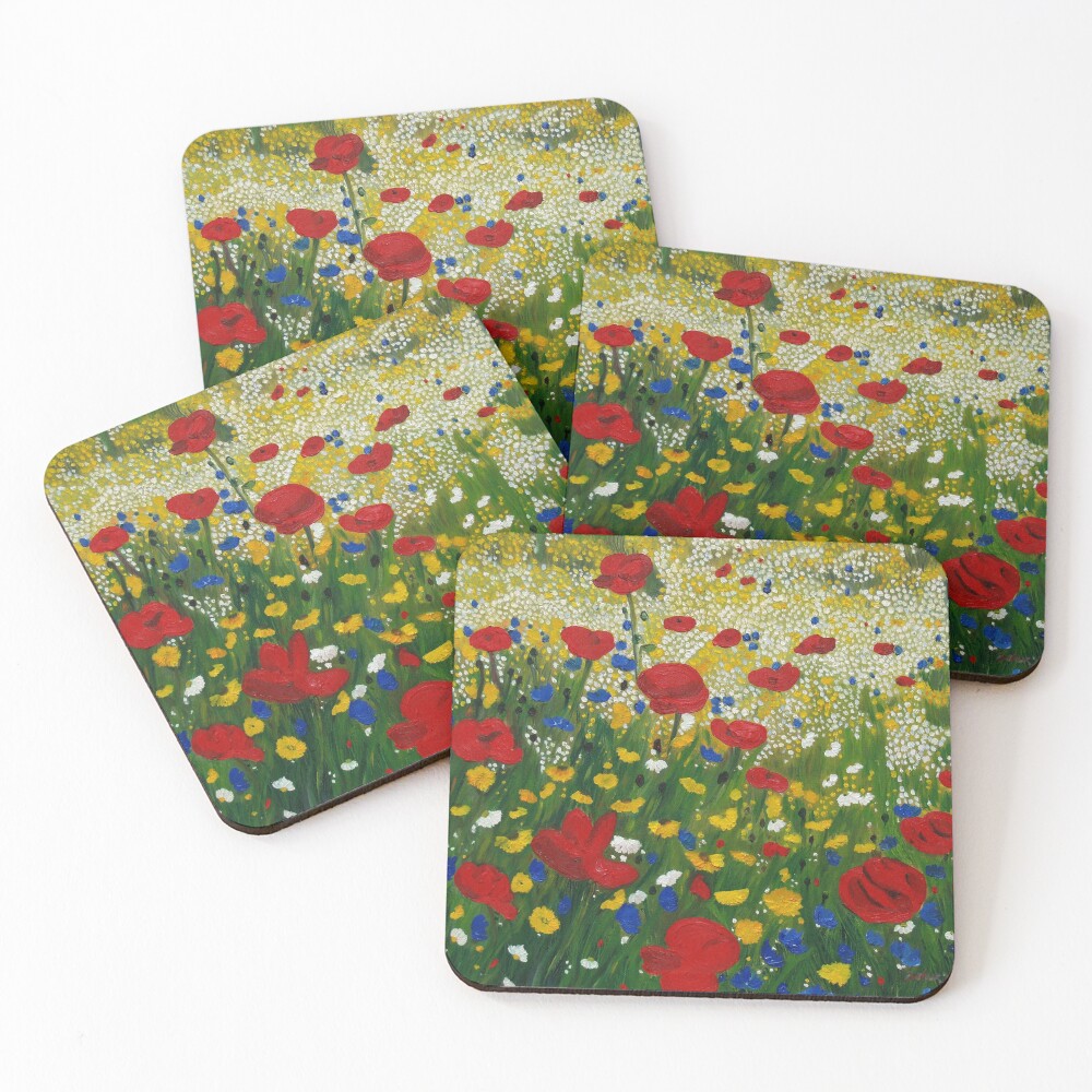 Poppy Madness Coasters (Set of 4)