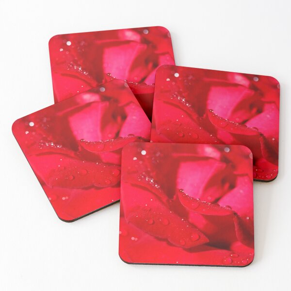 Item preview, Red Hybrid Tea, Rose, Dewdrops, Flower designed and sold by Torsten  Krüger.