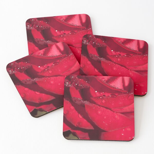 Item preview, Red Hybrid Tea, Rose, Dewdrops, Flower designed and sold by Torsten  Krüger.