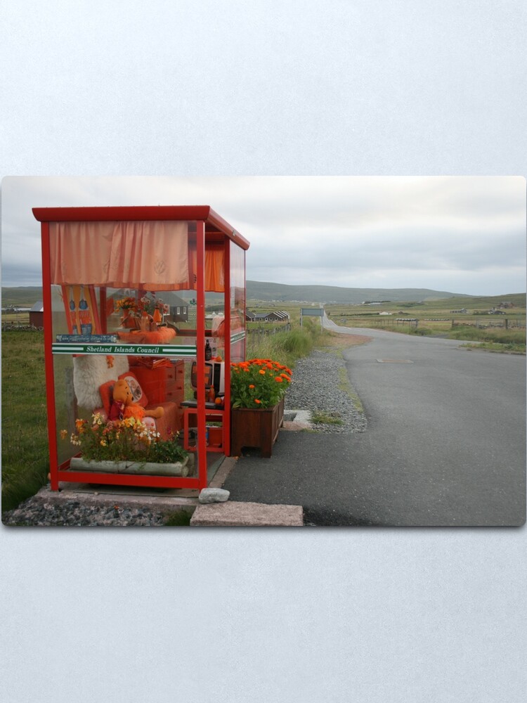 Alternate view of Waiting for the bus Metal Print