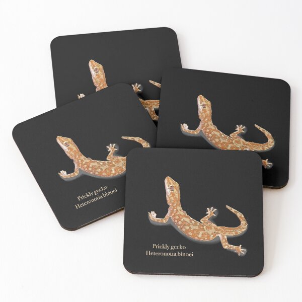 Item preview, Prickly Gecko Heteronotia binoei by Chrissy Wild on black designed and sold by ChrissyWild.