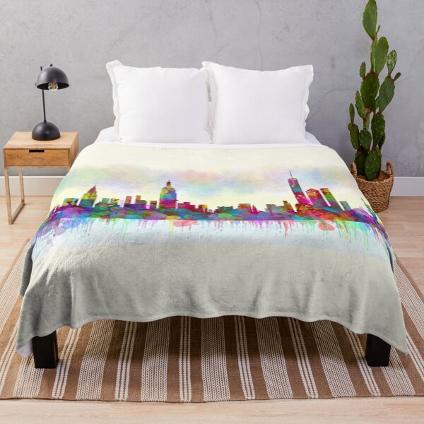 Item preview, new york city skyline watercolor print designed and sold by maryedenoa.