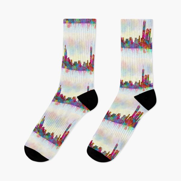 Item preview, new york city skyline watercolor print designed and sold by maryedenoa.