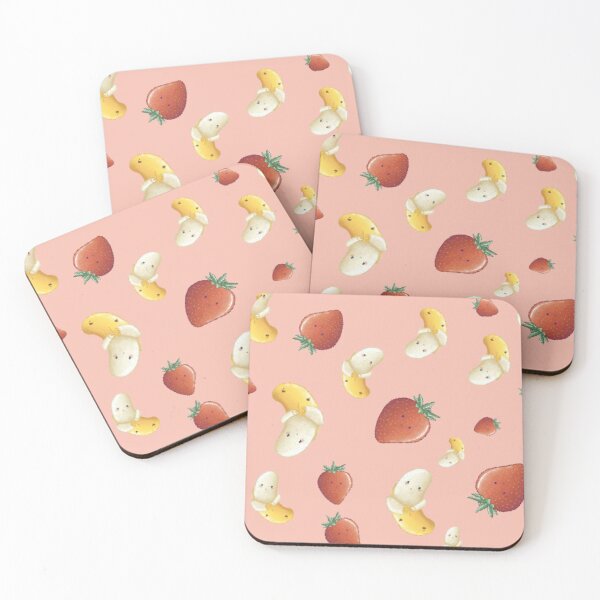 Item preview,  Cute banana and strawberry fruit pattern  designed and sold by AliciaBarten.