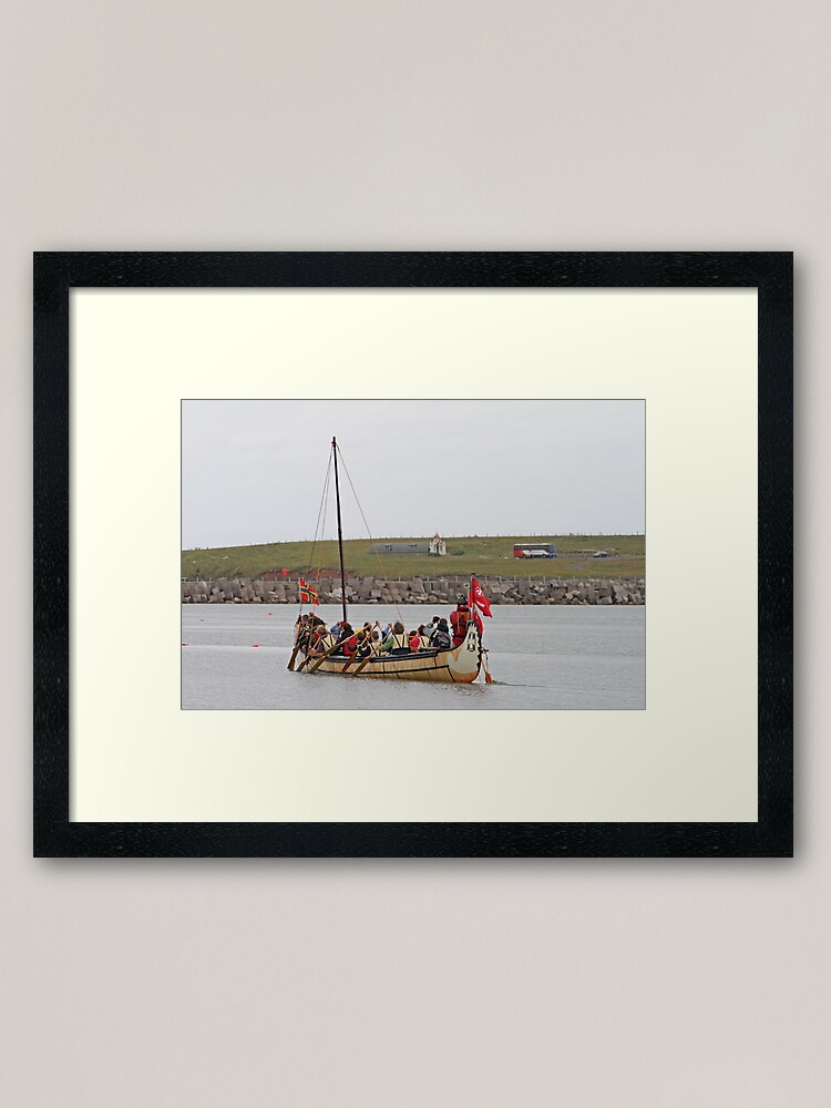 Alternate view of Paddling past history Framed Art Print