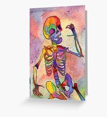 Rainbow Skeleton Greeting Card