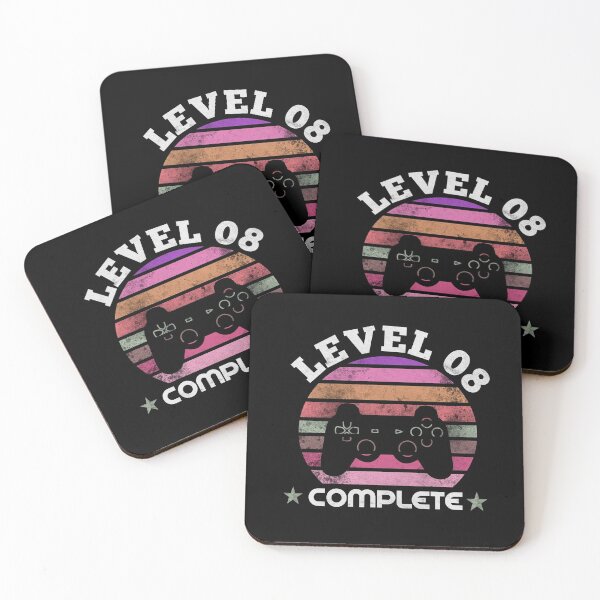 Item preview, Level 8 Complete 8th Birthday - Celebrate 8th Wedding Gift Video Gamer designed and sold by SaraDarwish.