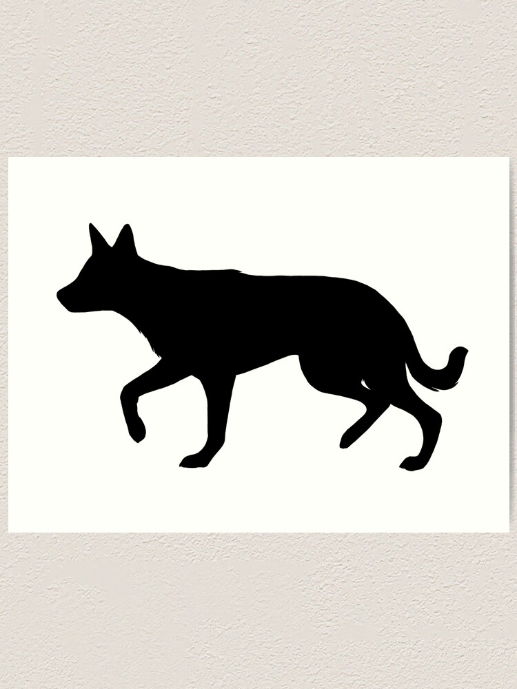 Australian Kelpie Herding Silhouette Art Print By Cynthiaetal Redbubble