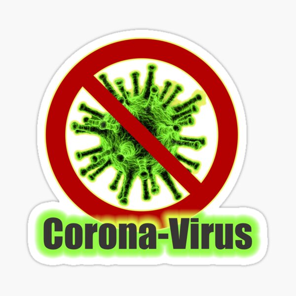 No Corona Virus Sticker