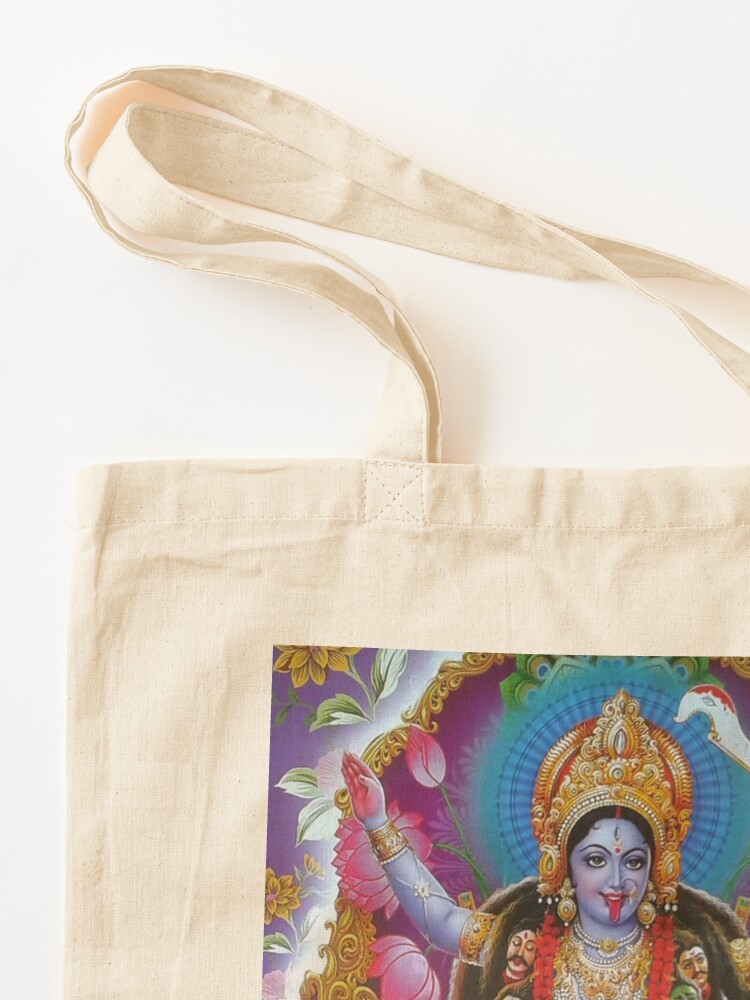 Vintage Designer Bucket Bag with Hand Painted Goddess Kali