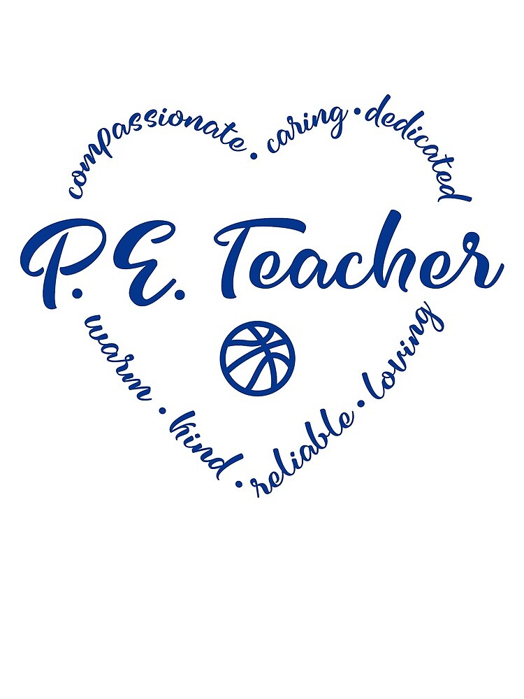"PE Teacher a coach or gym teacher appreciation graphic perfect for