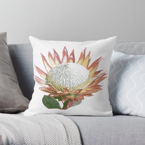 South African King Protea pillows Throw Pillow