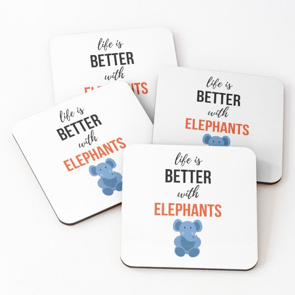 Item preview, Life Is Better With Elephants designed and sold by PinkPandaPress.