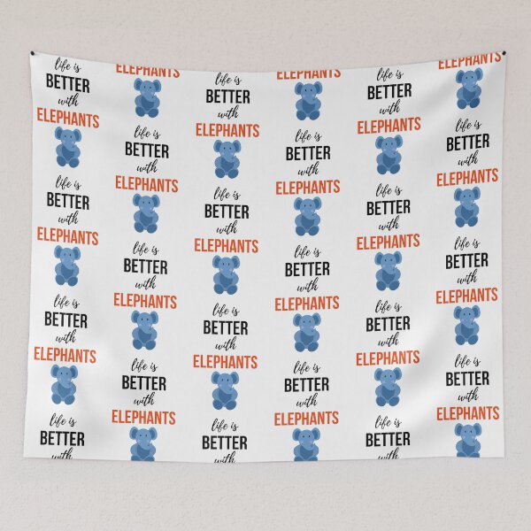 Item preview, Life Is Better With Elephants designed and sold by PinkPandaPress.