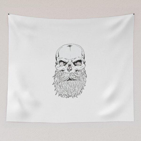 Item preview, Bearded Hipster Skull designed and sold by WheelerDesigns.