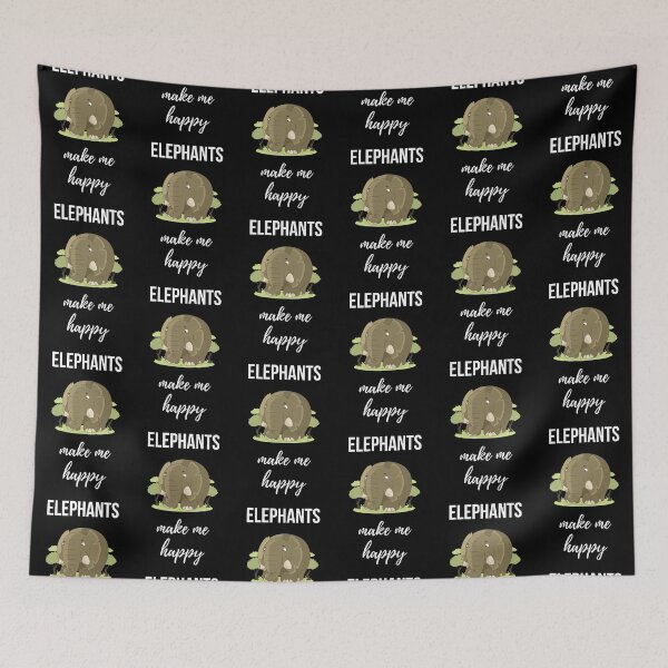 Item preview, Elephants Make Me Happy designed and sold by PinkPandaPress.