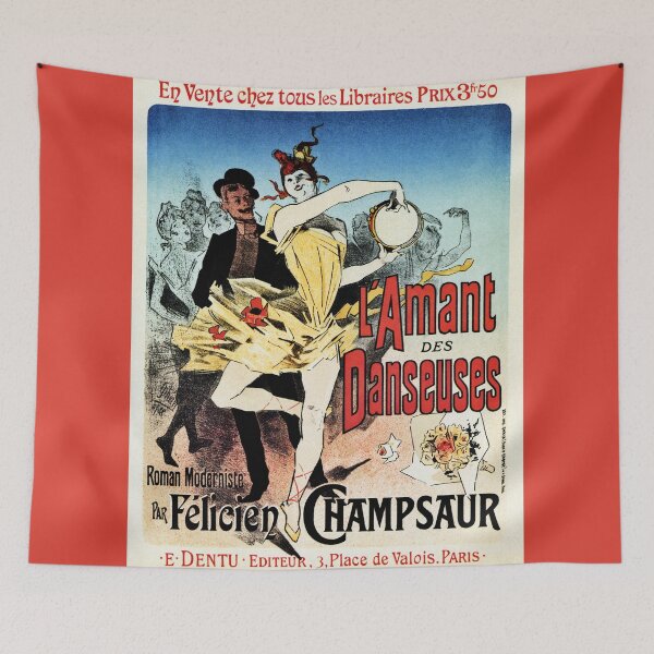 Item preview, The ballerina lover 1888 Paris book cover ad by Chéret designed and sold by aapshop.