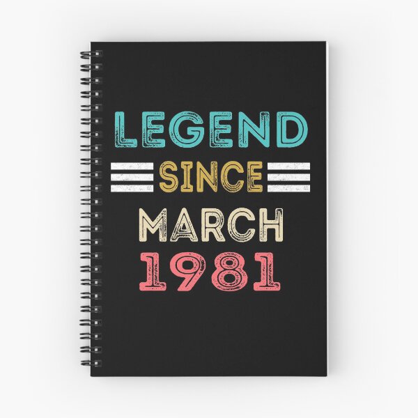 Item preview, Retro Vintage Legend Since March 1981 Birthday Gift designed and sold by meedTee.