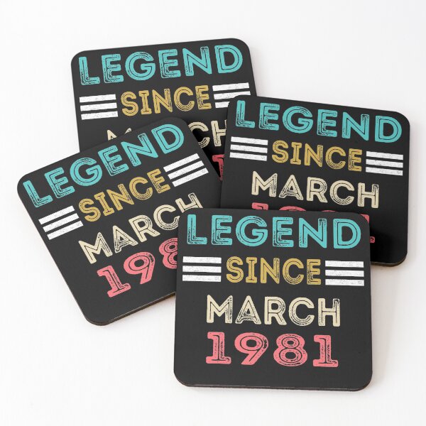 Item preview, Retro Vintage Legend Since March 1981 Birthday Gift designed and sold by meedTee.
