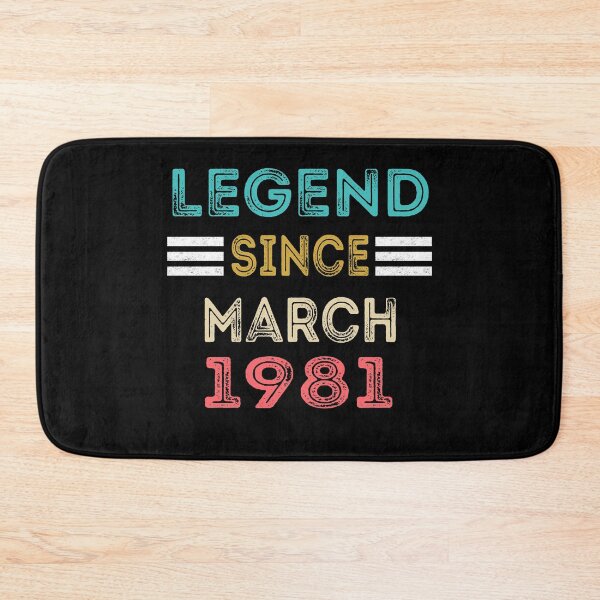 Item preview, Retro Vintage Legend Since March 1981 Birthday Gift designed and sold by meedTee.