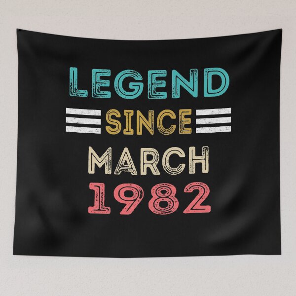 Item preview, Retro Vintage Legend Since March 1982 Birthday Gift designed and sold by meedTee.