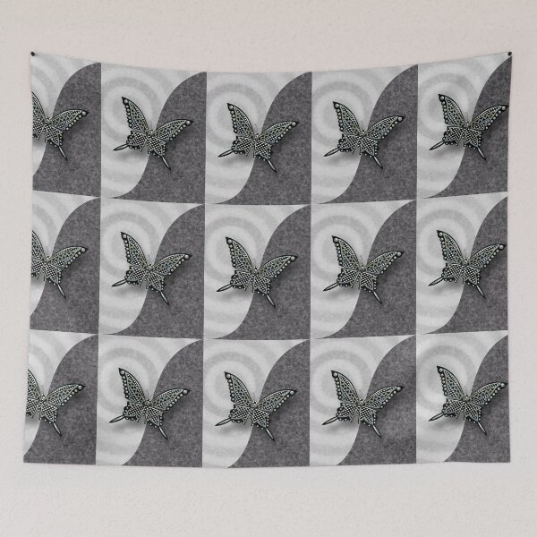 Item preview, BLACK SILVER BUTTERFLY 116 ABSTRACT. designed and sold by sana90.